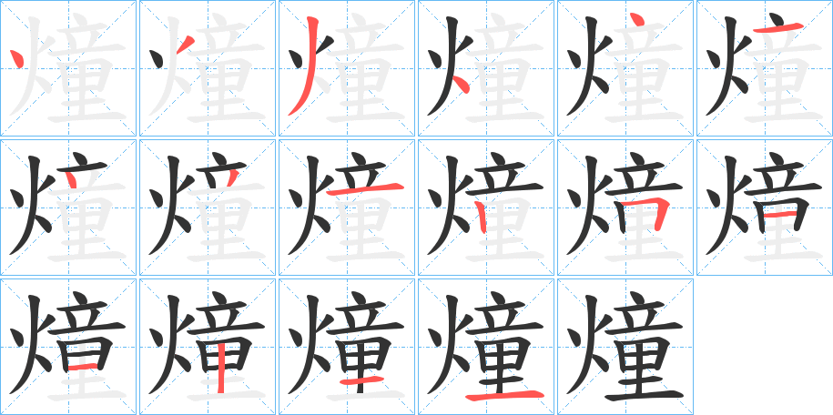 燑字的筆順?lè)植窖菔?></p>
<script src=