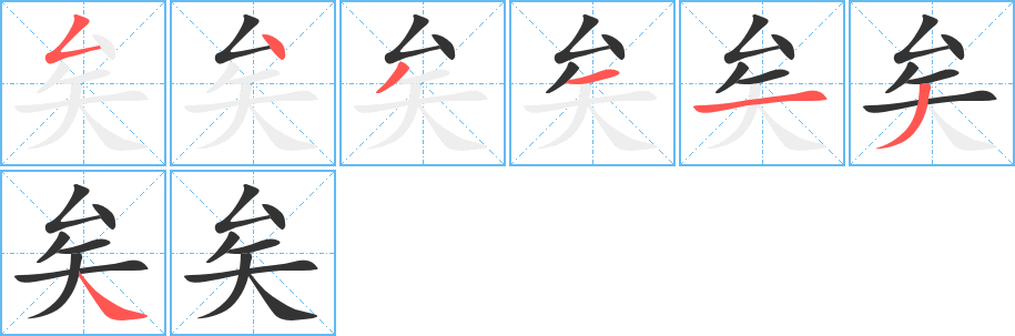 矣字的筆順?lè)植窖菔?></p>
<script src=
