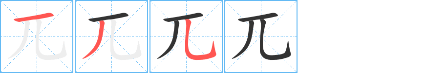 兀字的筆順?lè)植窖菔?></p>
<script src=