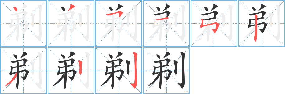 剃字的筆順?lè)植窖菔?></p>
<script src=