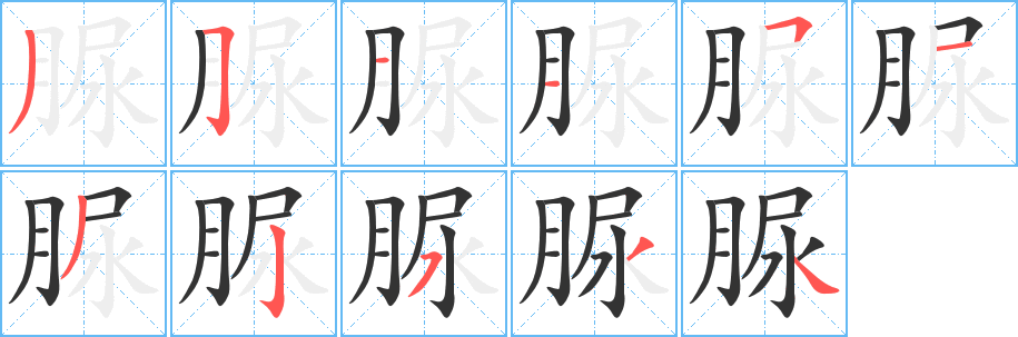 脲字的筆順?lè)植窖菔?></p>
<script src=