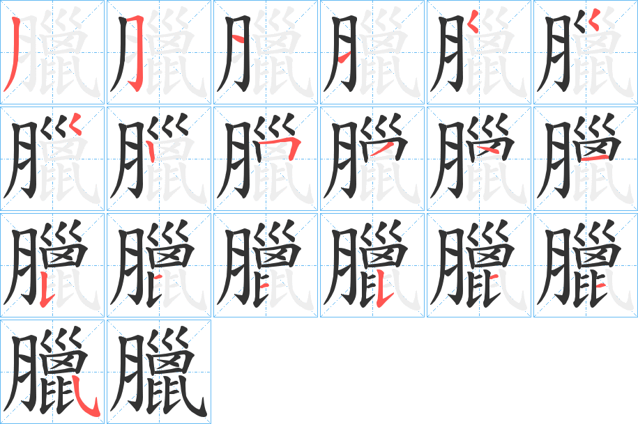 臘字的筆順?lè)植窖菔?></p>
<script src=