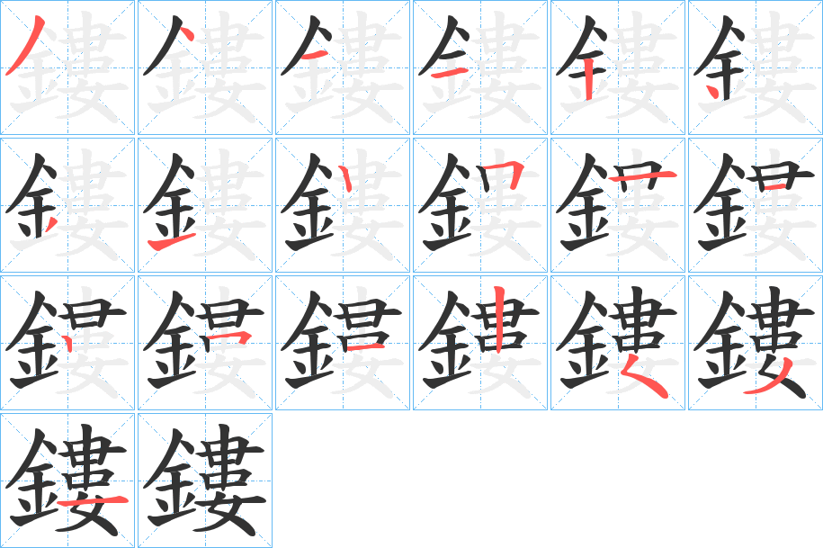 鏤字的筆順?lè)植窖菔?></p>
<script src=