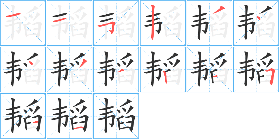 韜字的筆順?lè)植窖菔?></p>
<script src=