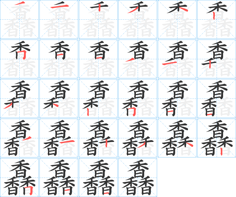 馫字的筆順?lè)植窖菔?></p>
<script src=