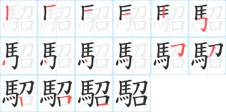 駋字的筆順?lè)植窖菔?></p>
<script src=