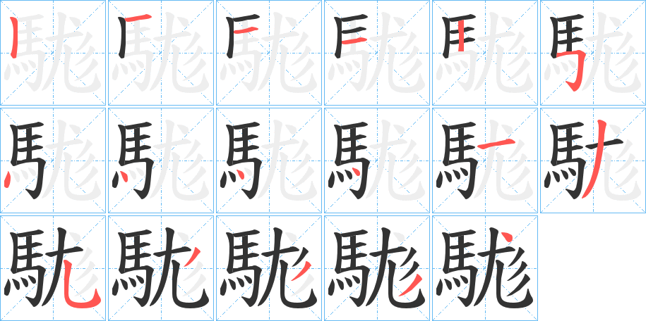 駹字的筆順?lè)植窖菔?></p>
<script src=