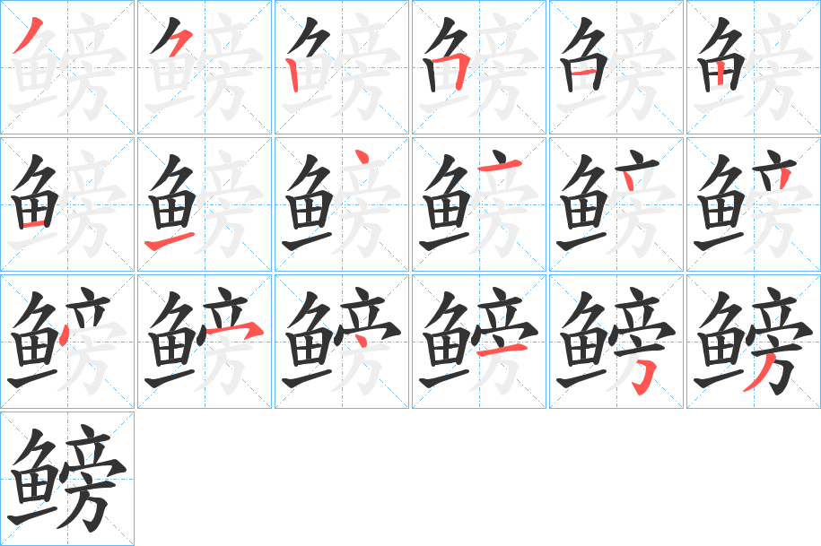 鳑字的筆順?lè)植窖菔? /></p>
<script src=